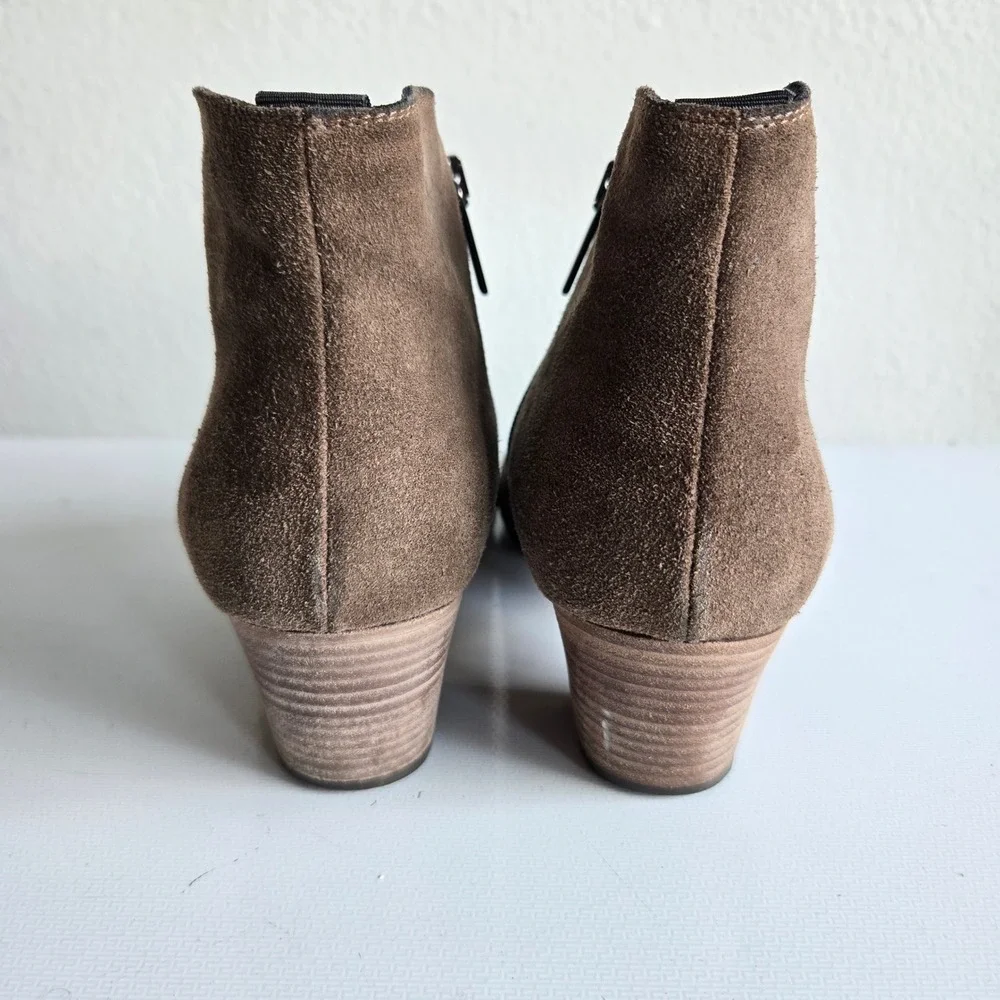 Aquatalia by Marvin K Brown Suede Ankle Boots Made in Italy Women 9 Round Toe
